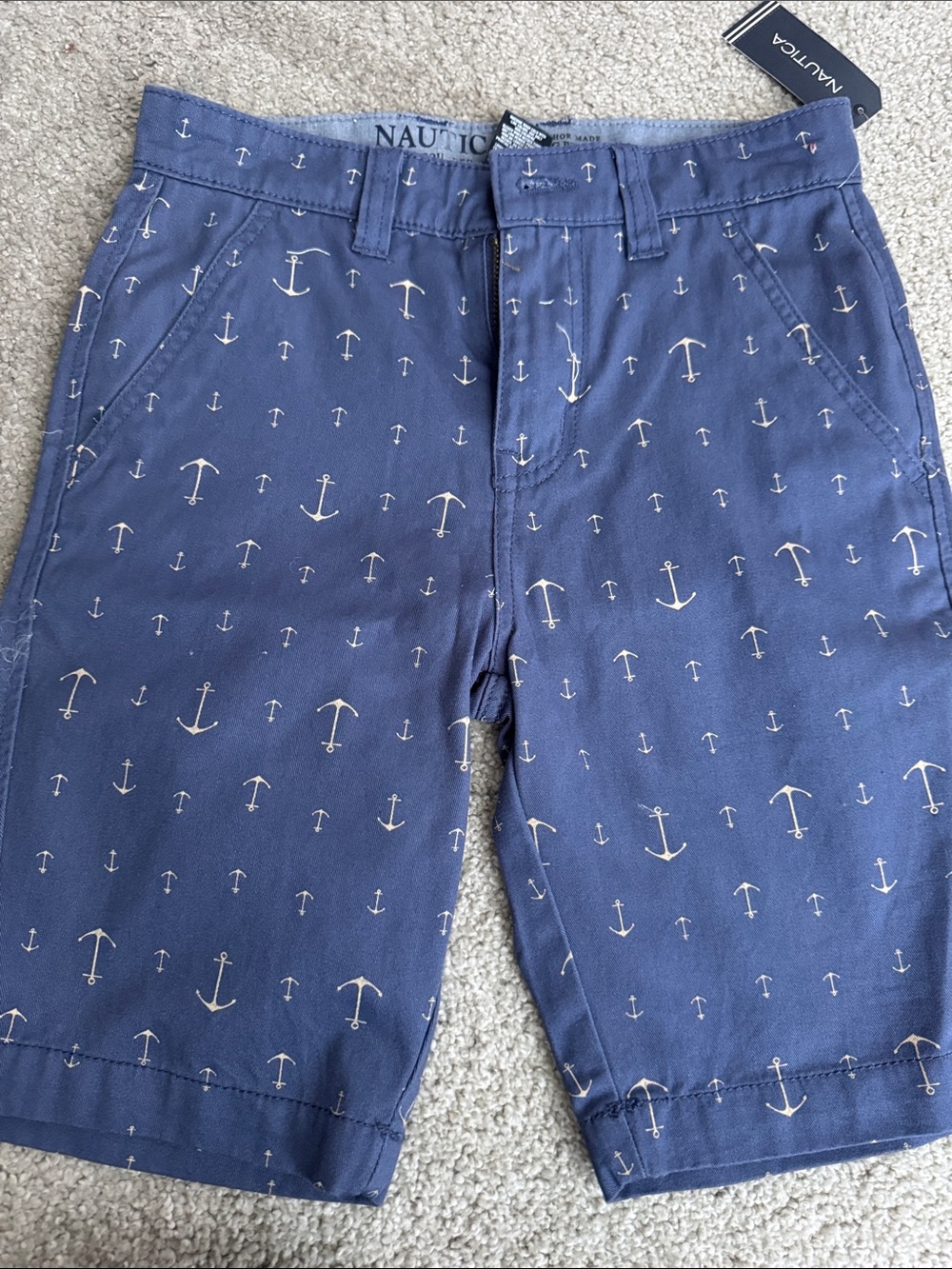 Nautica Blue Anchor Print Shorts